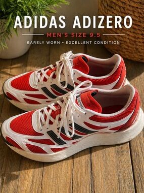 Adizero Aruku White Adidas Barely Worn Men’s 9.5 Rare Color and Style